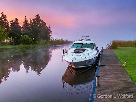 First Boat Of The Season_DSCF02735.jpg - Photographed along the Rideau Canal Waterway at sunrise in Kilmarnock, Ontario, Canada.